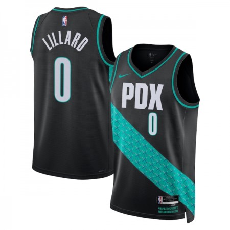 Maillot Basket Homme Portland Trail Blazers Damian Lillard 2025-26 Nike City Edition Noir Swingman
